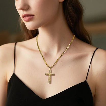 Jewel Cross Necklace | 14K Gold Plated, Spiritual Protection 5