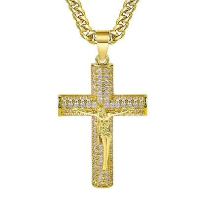 Jewel Cross Necklace | 14K Gold Plated, Spiritual Protection 7