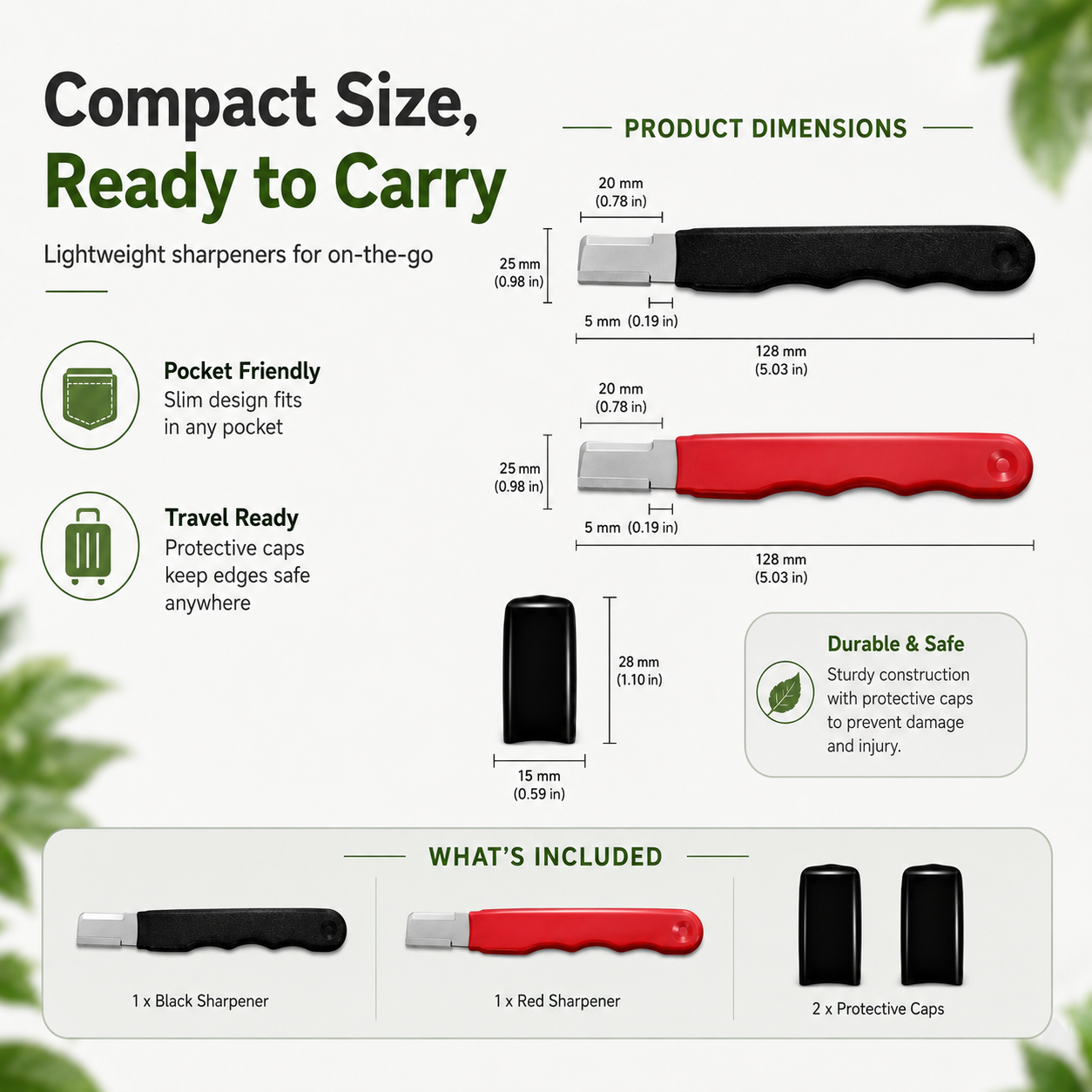 Kento Knife Sharpener | 3-in-1 Tungsten Steel, Ergonomic Grip 7