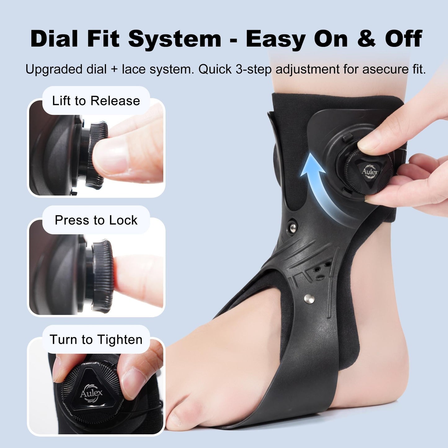 Kentro Ankle Brace | Medical-Grade Support for Sprains with BOA Dial Adjustment 3