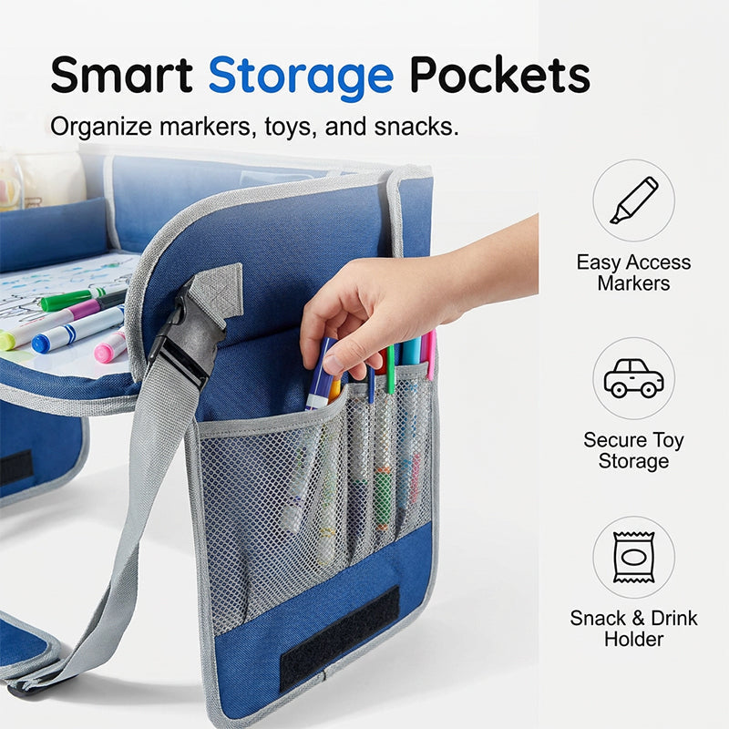 Kido Travel Lap Tray | Erasable, Foldable with Storage Pockets 7