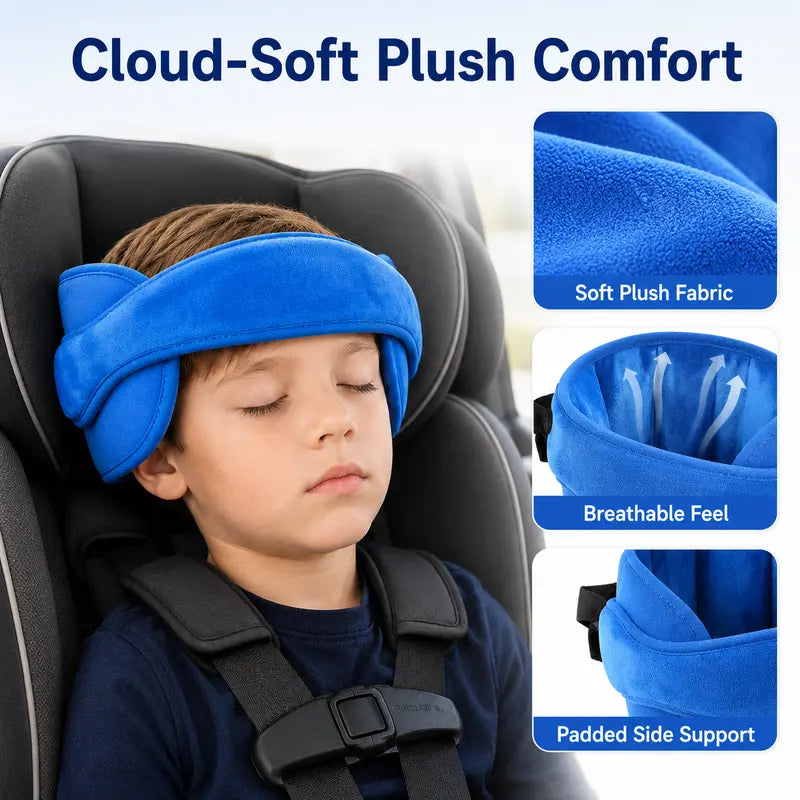 Kivo Car Seat Head Support | Plush Padded Neck Support for Infants and Kids 1