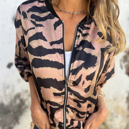 Lara Bomber Jacket Women | Bold Zebra Print, Lightweight Comfort 6