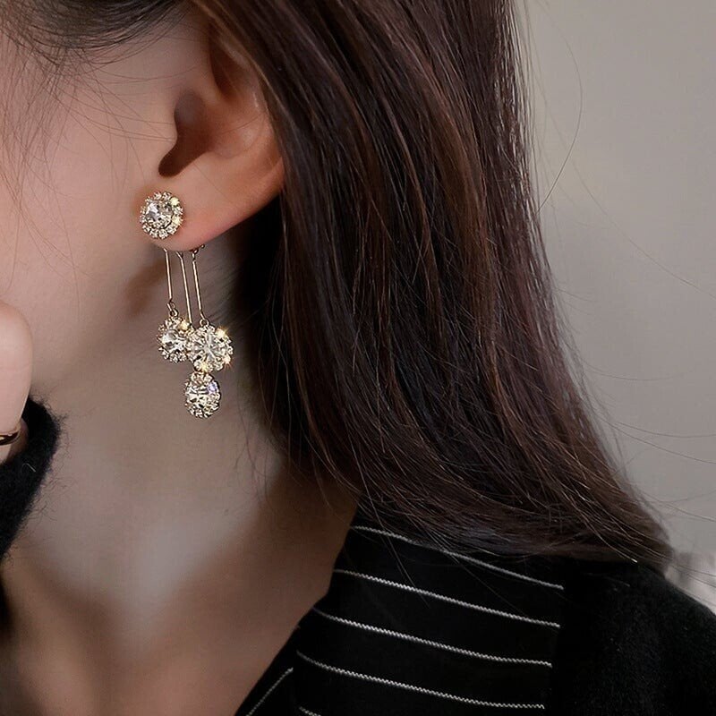 Lara Petal Earrings | Hypoallergenic Gold Plated, Zirconia Sparkle for Women 3