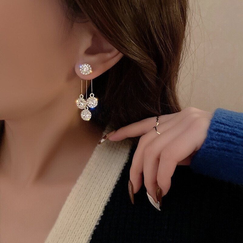 Lara Petal Earrings | Hypoallergenic Gold Plated, Zirconia Sparkle for Women 5