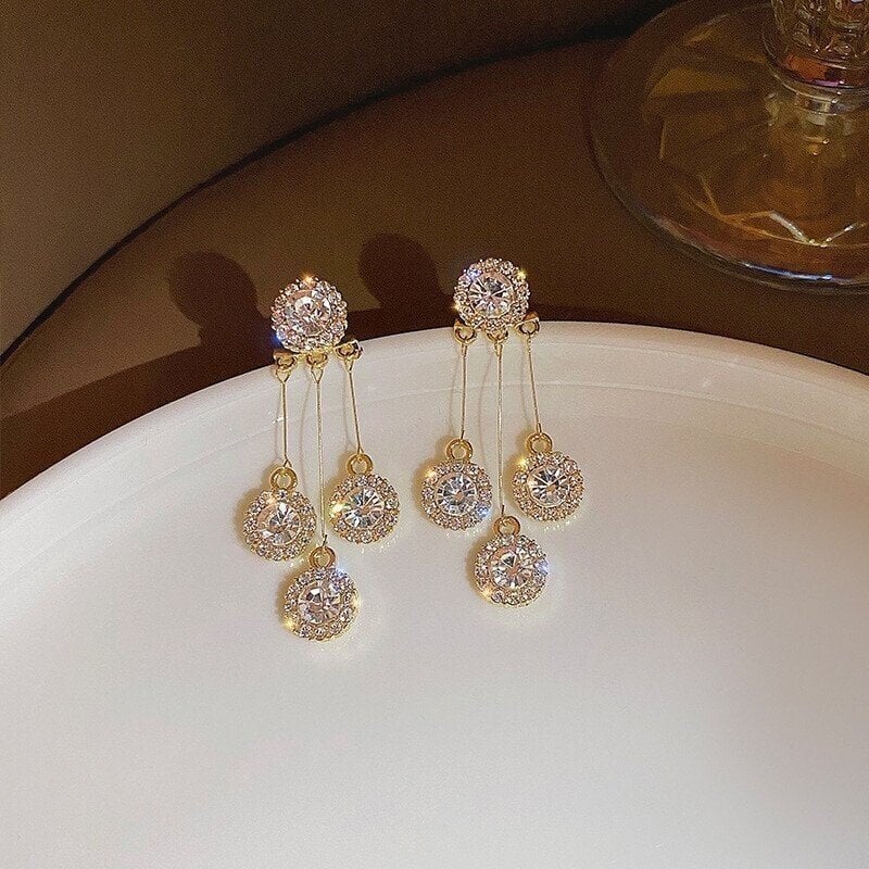 Lara Petal Earrings | Hypoallergenic Gold Plated, Zirconia Sparkle for Women 6