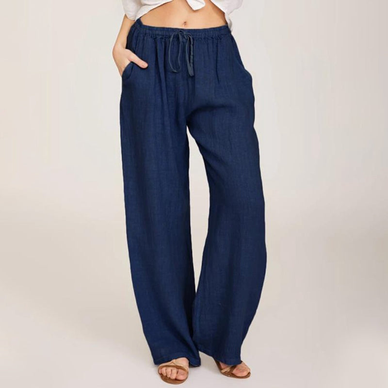 Lina Wide Leg Pants | Lightweight Cotton-Linen Blend, Flattering Fit 5