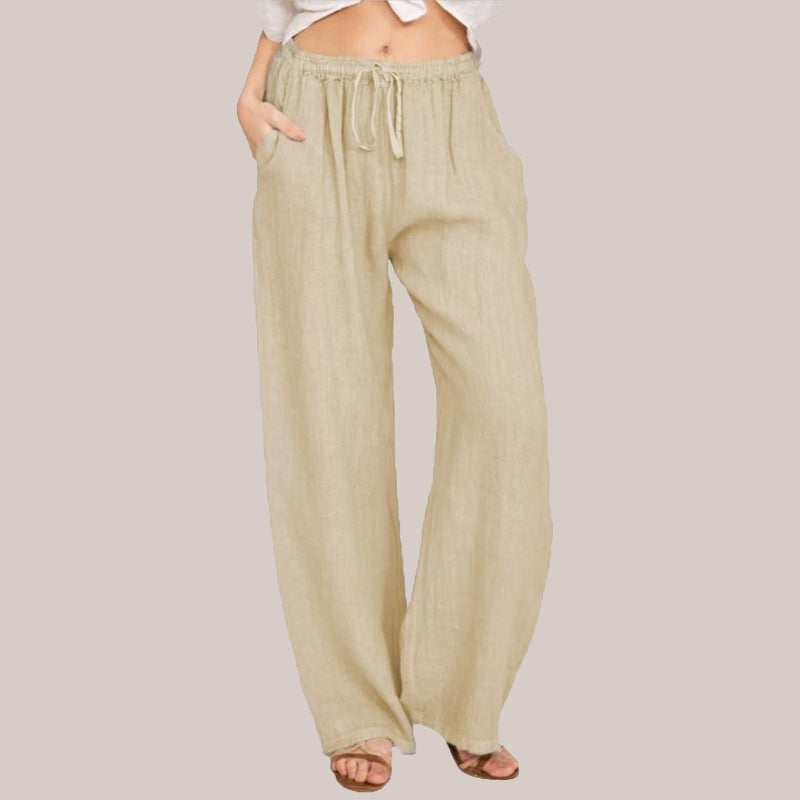 Lina Wide Leg Pants | Lightweight Cotton-Linen Blend, Flattering Fit 6