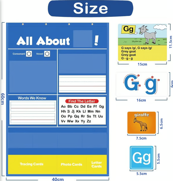 LingoFun Alphabet Chart | Interactive Learning Tool with Tracing Cards 1