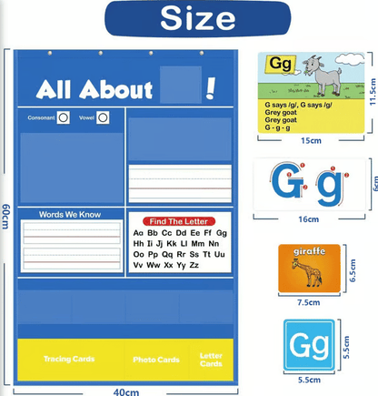 LingoFun Alphabet Chart | Interactive Learning Tool with Tracing Cards 1