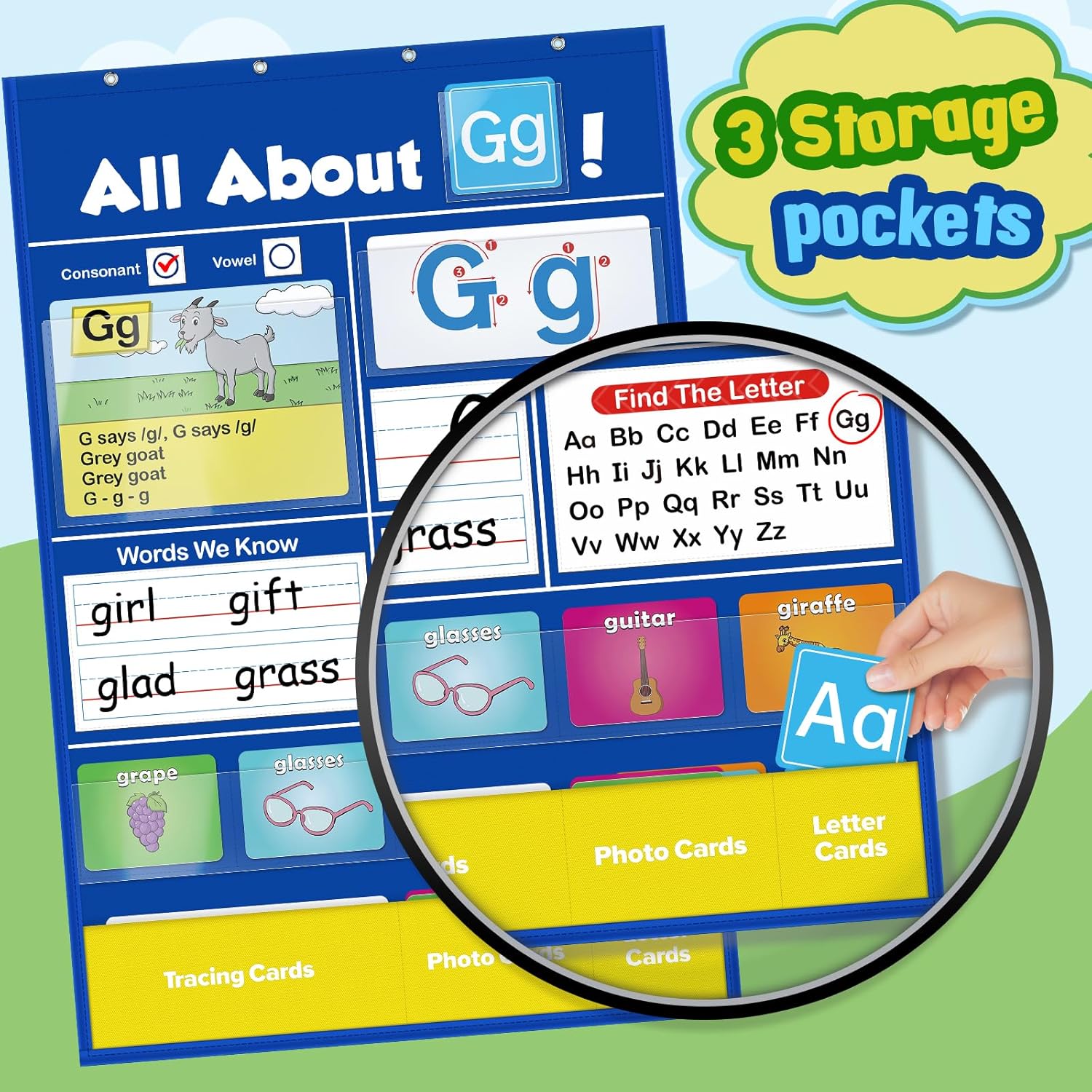 LingoFun Alphabet Chart | Interactive Learning Tool with Tracing Cards 2