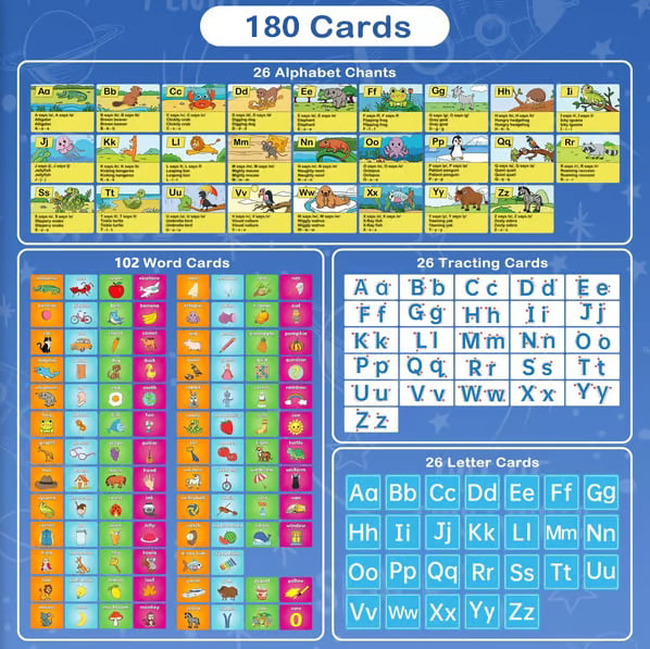 LingoFun Alphabet Chart | Interactive Learning Tool with Tracing Cards 3