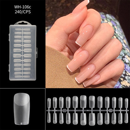 Liora Almond Nail Tips | Seamless, Flexible, Long Length, 240 Pieces 0