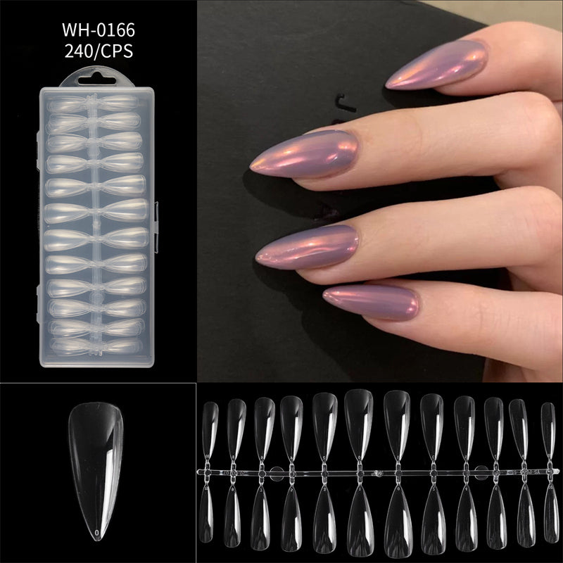 Liora Almond Nail Tips | Seamless, Flexible, Long Length, 240 Pieces 10