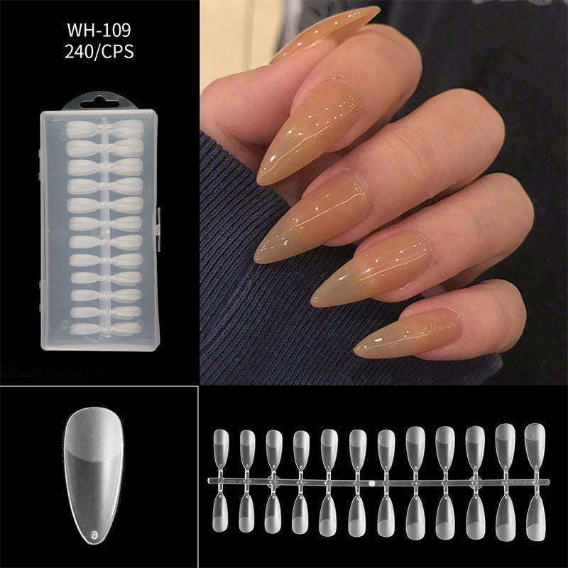 Liora Almond Nail Tips | Seamless, Flexible, Long Length, 240 Pieces 16