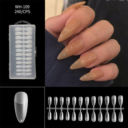 Liora Almond Nail Tips | Seamless, Flexible, Long Length, 240 Pieces 16