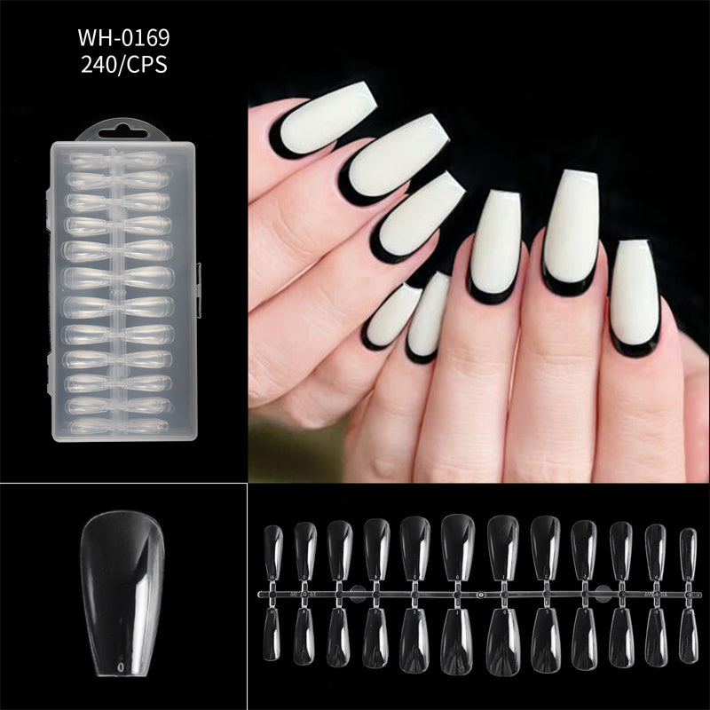 Liora Almond Nail Tips | Seamless, Flexible, Long Length, 240 Pieces 20