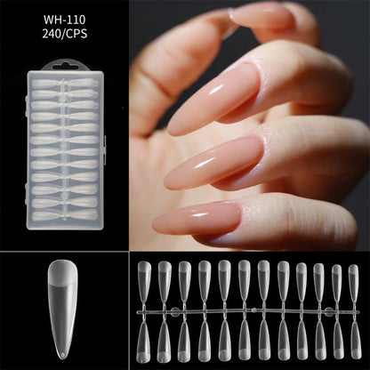Liora Almond Nail Tips | Seamless, Flexible, Long Length, 240 Pieces 22