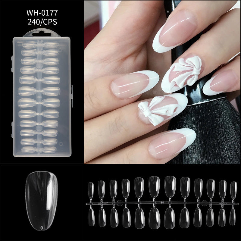 Liora Almond Nail Tips | Seamless, Flexible, Long Length, 240 Pieces 23