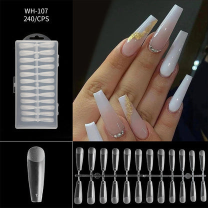 Liora Almond Nail Tips | Seamless, Flexible, Long Length, 240 Pieces 26