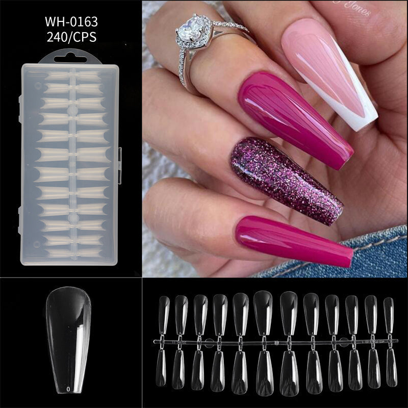 Liora Almond Nail Tips | Seamless, Flexible, Long Length, 240 Pieces 28