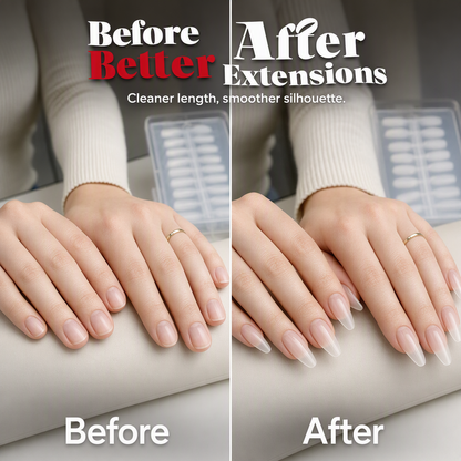 Liora Almond Nail Tips | Seamless, Flexible, Long Length, 240 Pieces 5
