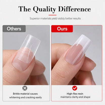 Liora Almond Nail Tips | Seamless, Flexible, Long Length, 240 Pieces 8