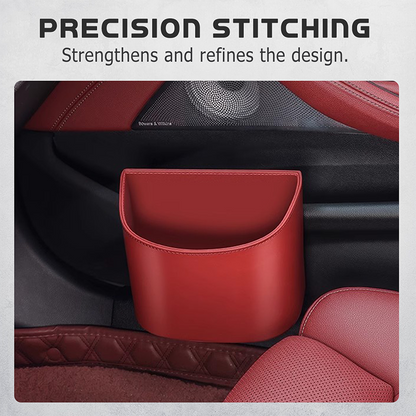 Liora Car Cup Holder | PU Leather, Wide-Mouth Opening, Phone Storage 4