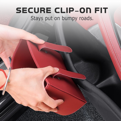 Liora Car Cup Holder | PU Leather, Wide-Mouth Opening, Phone Storage 7