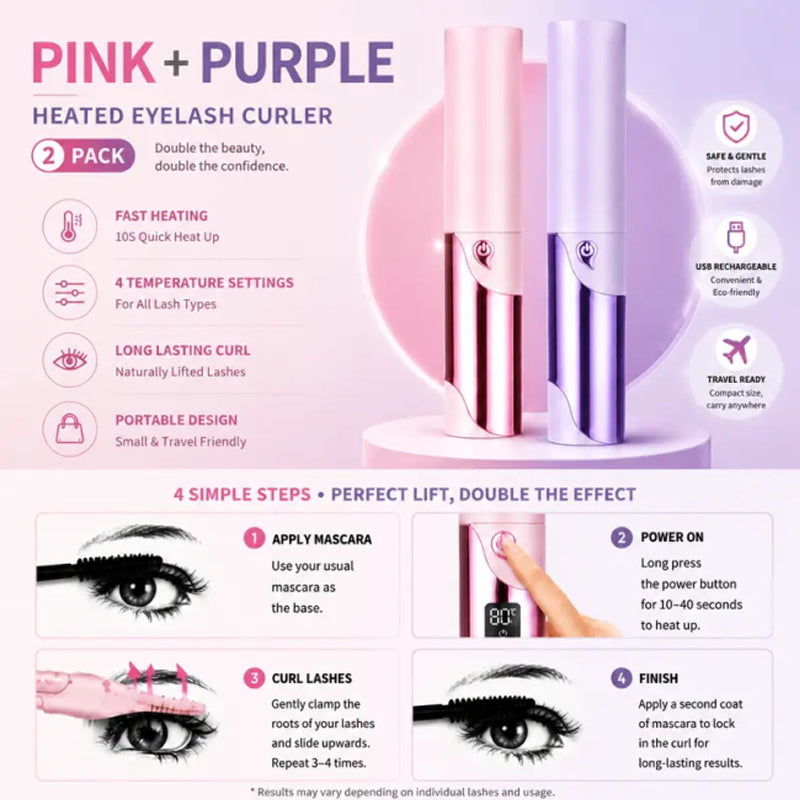 Liora Heated Lash Curler | Instant Lift, Four Heat Levels, Digital Display 5