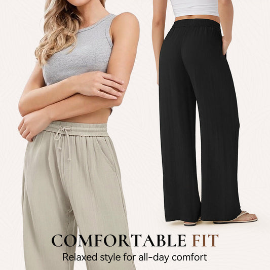 Lira Casual Pants | Lightweight Breathable, Elastic Drawstring for Women 0