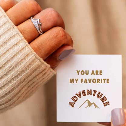 You Are My Favorite Adventure Mountain Ring