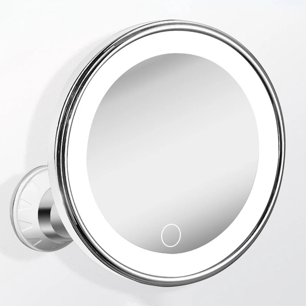 Luma Makeup Mirror | 10X Magnifying, LED Light, Suction Cup, 360° Adjustable 0