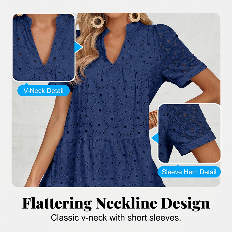 Luna Lace Dress | Lightweight, Eyelet Detailing 3