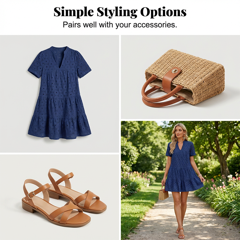 Luna Lace Dress | Lightweight, Eyelet Detailing 7