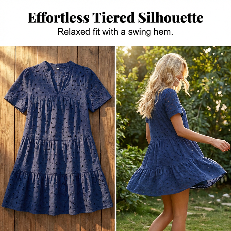 Luna Lace Dress | Lightweight, Eyelet Detailing 8
