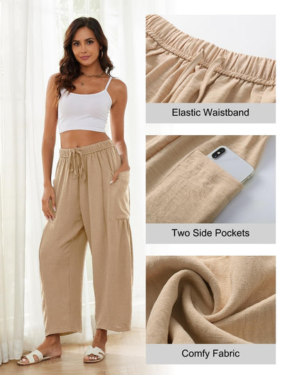 Luna Linen Pants | Lightweight, High-Waisted 4
