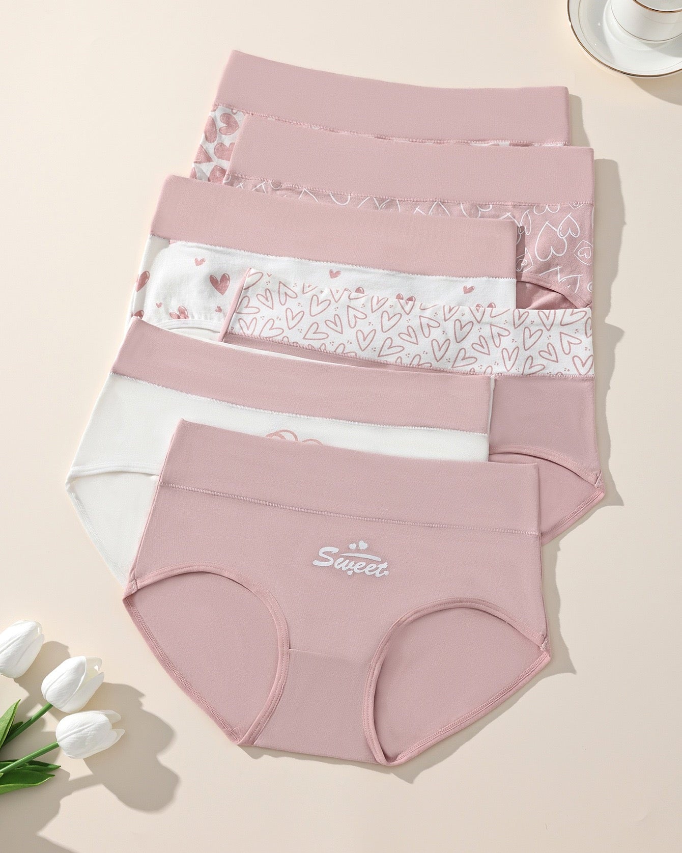 Luna Love Panties | Soft Cotton, High Rise Design, Full Coverage (6 Pack) 3