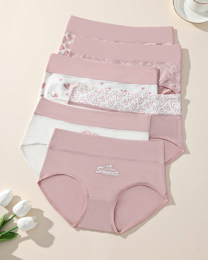 Luna Love Panties | Soft Cotton, High Rise Design, Full Coverage (6 Pack) 3