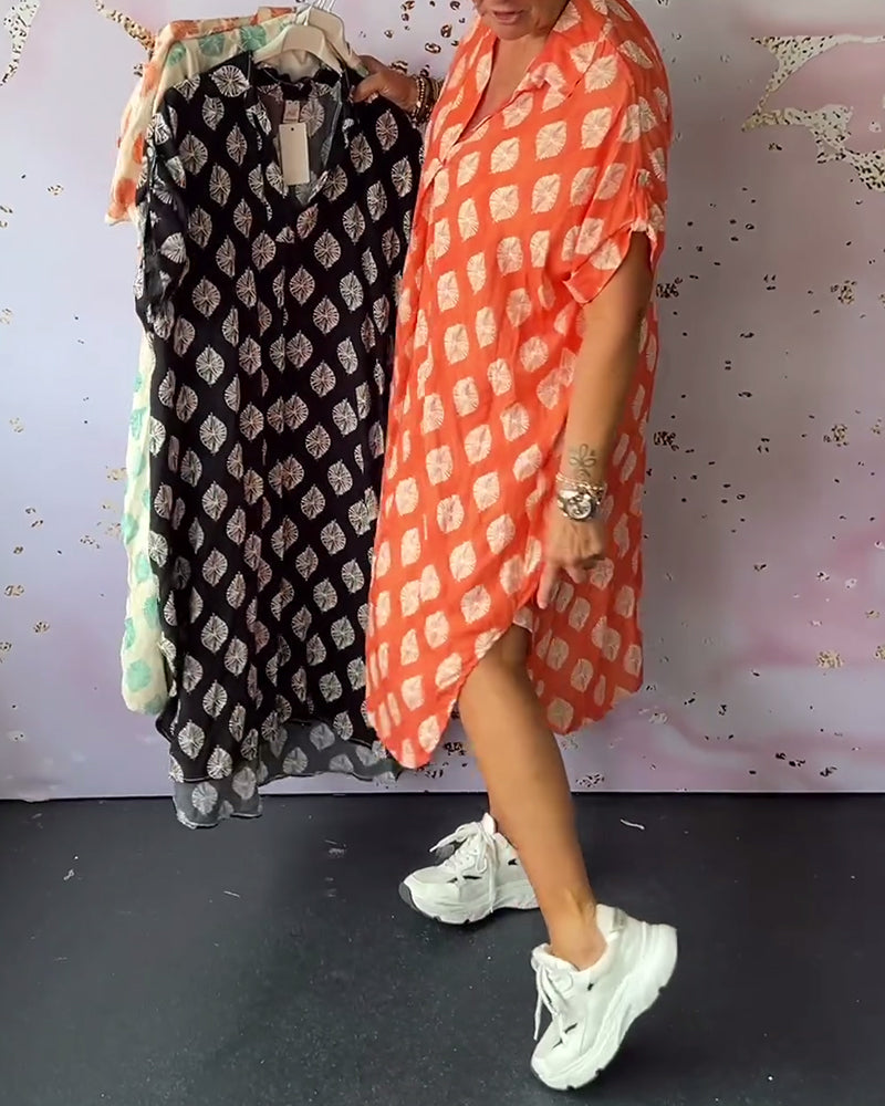 Luna Printed Shirt Dress | Comfortable Loose Fit 2