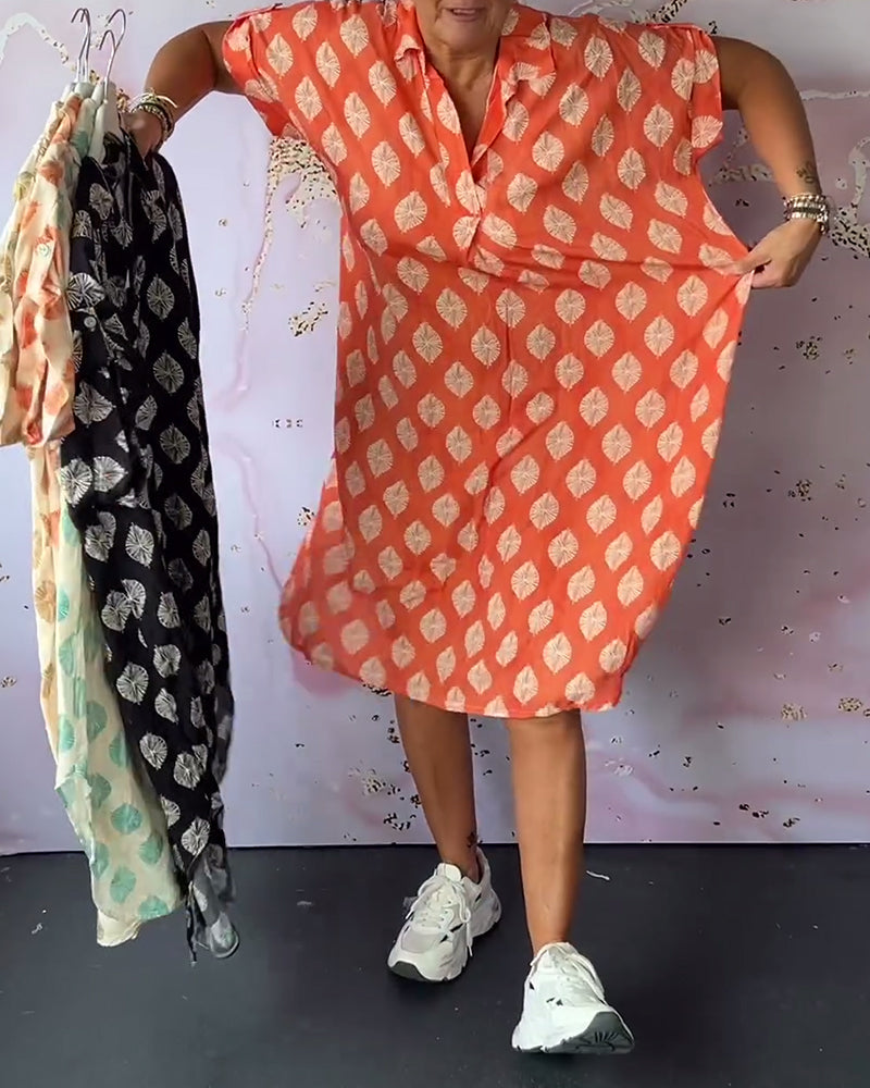 Luna Printed Shirt Dress | Comfortable Loose Fit 3