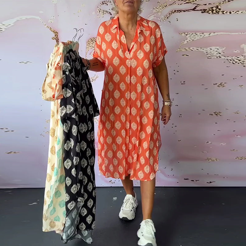 Luna Printed Shirt Dress | Comfortable Loose Fit 7