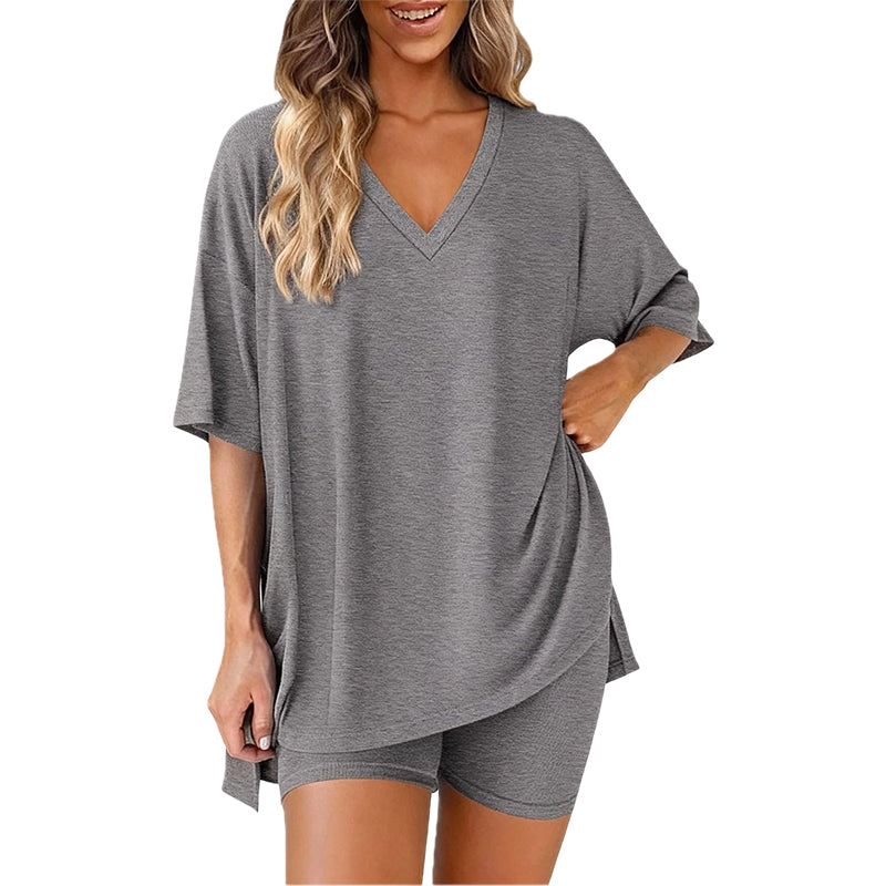 Luna Two Piece Set | Comfortable Pullover Tee and High-Waisted Shorts for Women 12
