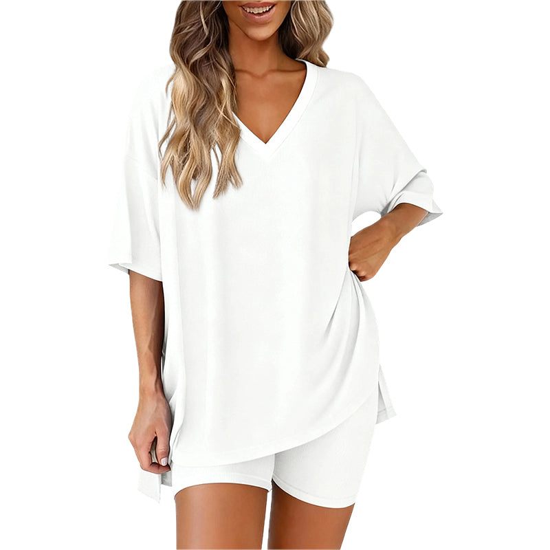 Luna Two Piece Set | Comfortable Pullover Tee and High-Waisted Shorts for Women 13