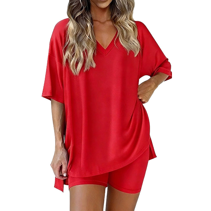 Luna Two Piece Set | Comfortable Pullover Tee and High-Waisted Shorts for Women 9