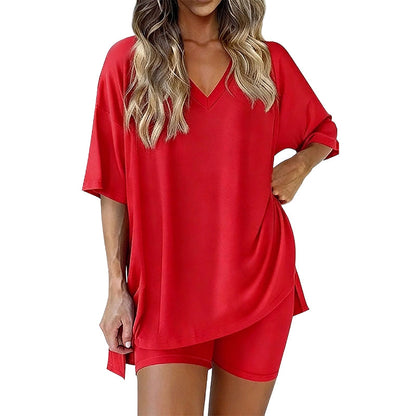Luna Two Piece Set | Comfortable Pullover Tee and High-Waisted Shorts for Women 9