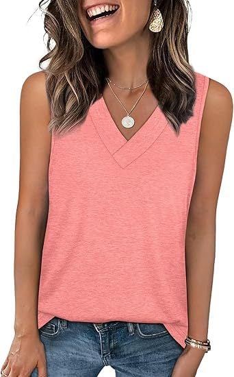 Luna White Tank Top for Women | Soft, Sleeveless V-Neck, Casual Fit 6