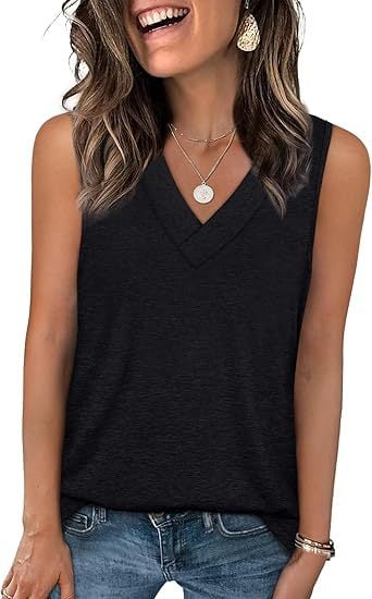 Luna White Tank Top for Women | Soft, Sleeveless V-Neck, Casual Fit 9