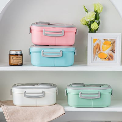 Lunex Bento Lunch Box | Leak-Proof, BPA-Free with Compartments and Carry Handle 1