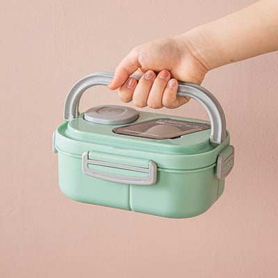 Lunex Bento Lunch Box | Leak-Proof, BPA-Free with Compartments and Carry Handle 4